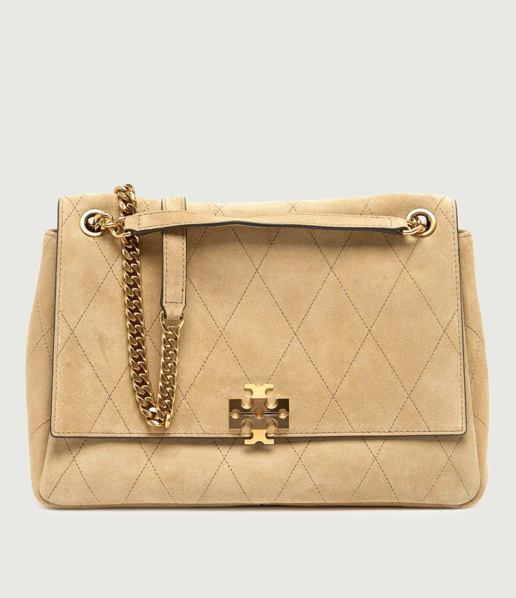 TORY BURCH Torebka na ramię Charlie zamsz