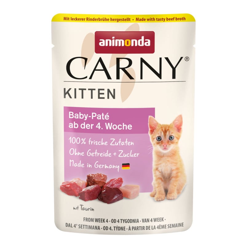 ANIMONDA Carny Kitten Pouch Baby pate 85g mokra karma dla kociąt