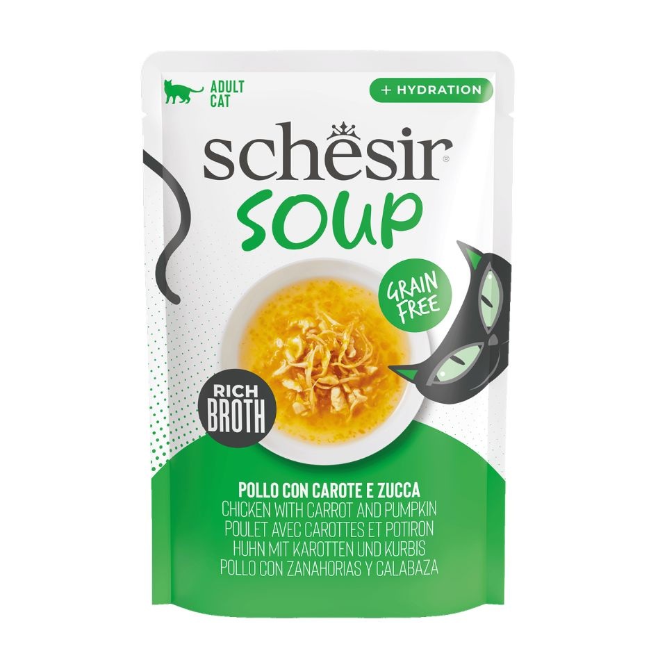 SCHESIR Soup Kurczak z dynią 40 g uzupełniająca zupa dla kotów