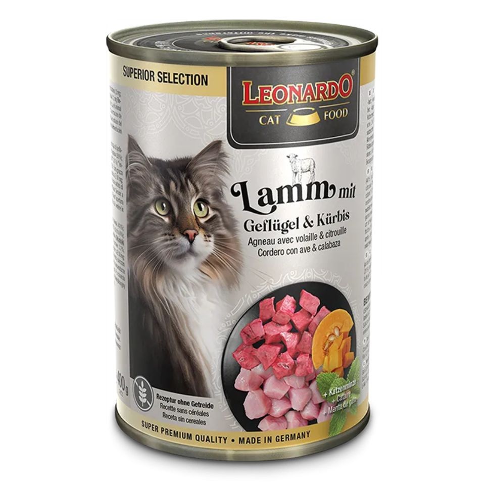 LEONARDO Superior Selection Jagnięcina z drobiem i dynią 400 g