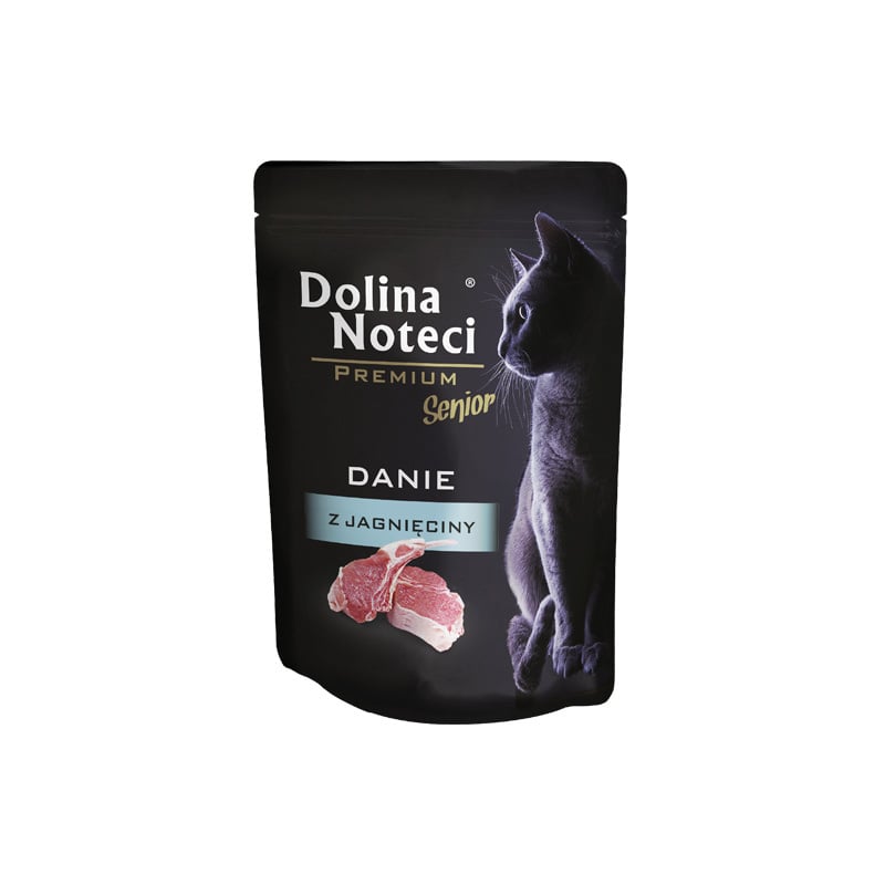 DOLINA NOTECI Premium Senior danie z jagnięciny 85 g mokra karma dla starszych kotów