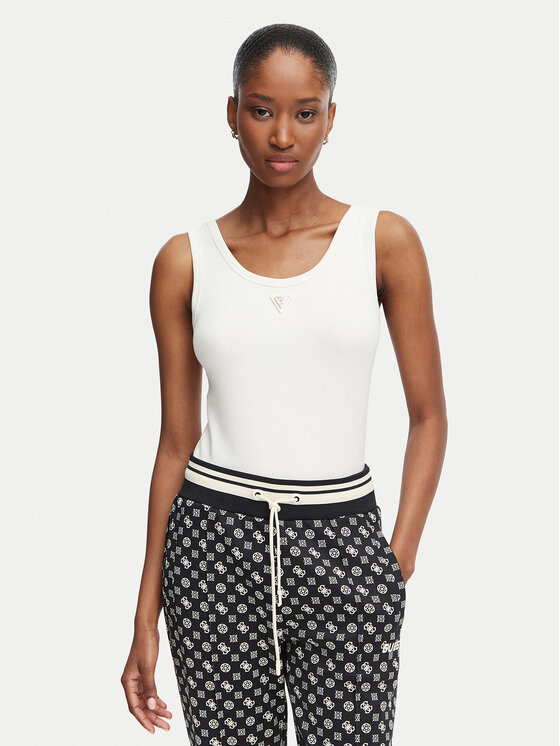 Guess Top V6YP09 K4312 Kremowy Regular Fit