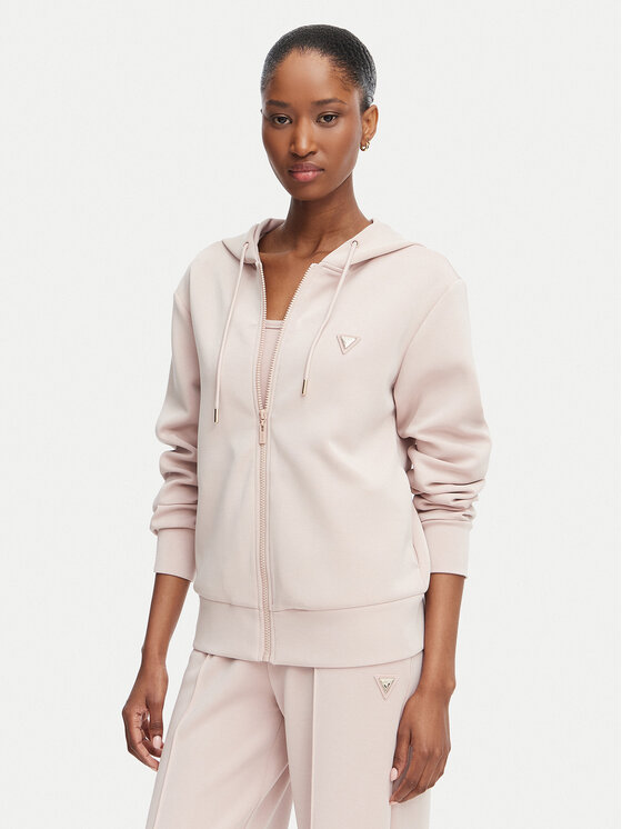 Guess Bluza V4YQ06 KCAY2 Różowy jasny Regular Fit