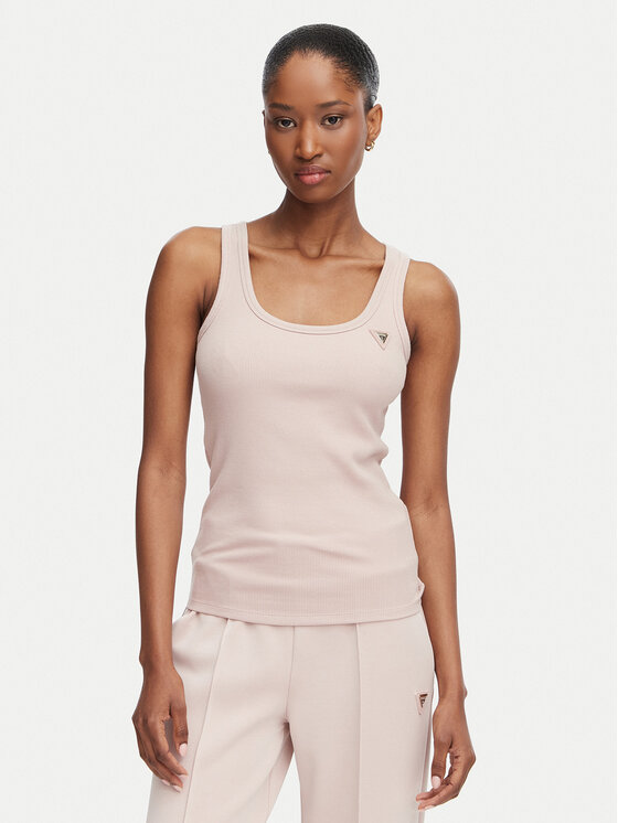 Guess Top V4YP06 K8RT2 Różowy Slim Fit