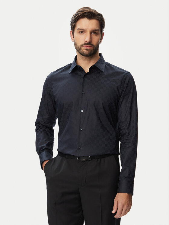JOOP! Koszula Jsh-258Pierce3 30104051 Granatowy Slim Fit