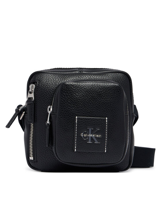 Calvin Klein Saszetka Bold Pebble Square Crossbody LV04D3450G Czarny