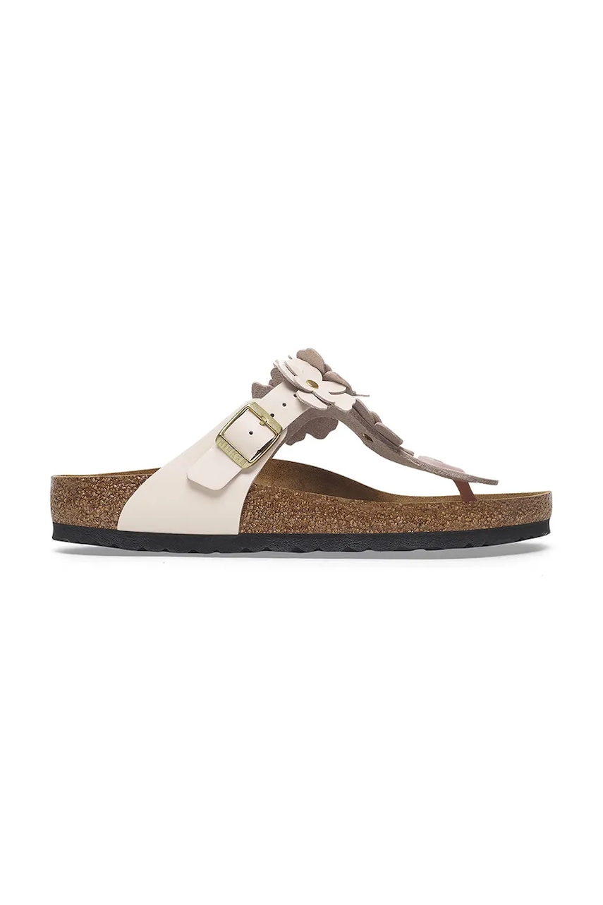 Birkenstock japonki skórzane Gizeh Flowers