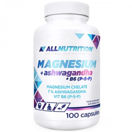 Allnutrition Magnesium+ Ashwagandha + B6(P-5-P), 100 kaps.