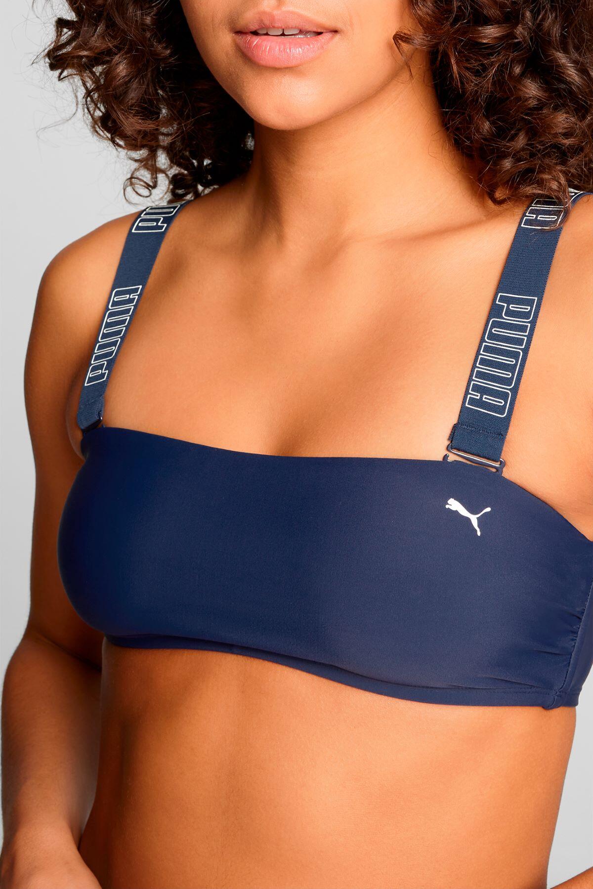 Góra od bikini Bandeau granatowa