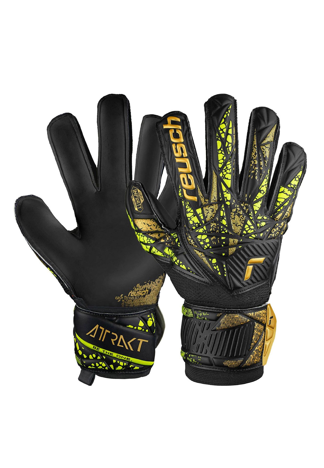 Rękawice Reusch Attrakt Infinity Finger Support 54 70 710 7739 czarny 9