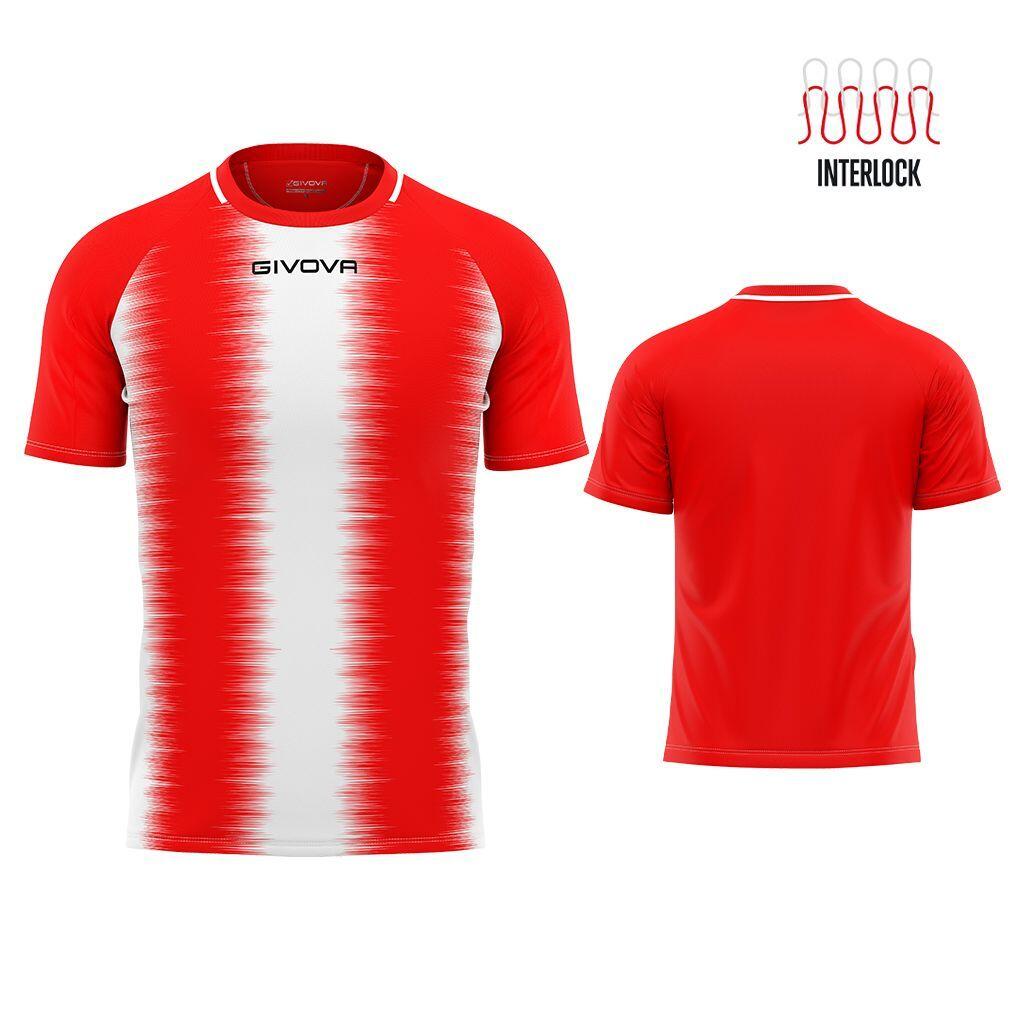 Koszulka sportowa Givova Stripe Niebiesko-czerwono-niebieska