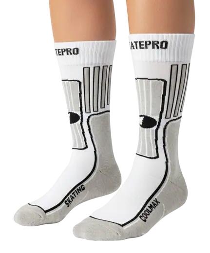 Odzież Skarpety unisex SkatePro Coolmax Inline Skarpety 2-Pak - Biały - 40-42