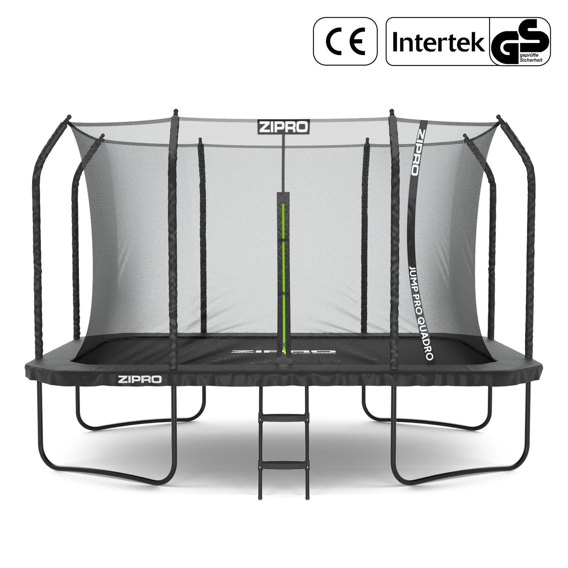 Zipro Trampolina ogrodowa Jump Pro Quadro z siatką wewnętrzną 366 x 244 cm