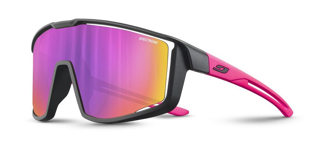 Julbo Fury S Unisex Dorosły Okulary przeciwsłoneczne, Czarny/różowy, rozmiar uniwersalny