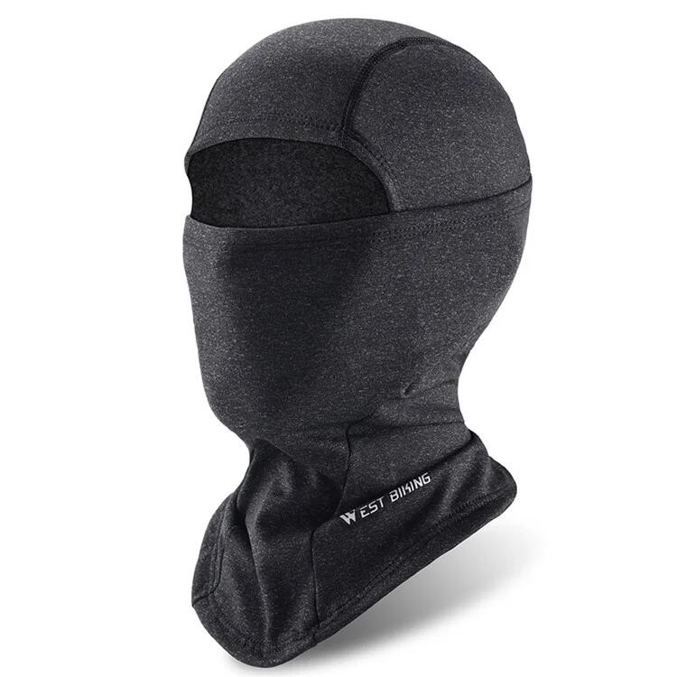 Czapka z pełną osłoną twarzy, ciepła, szara