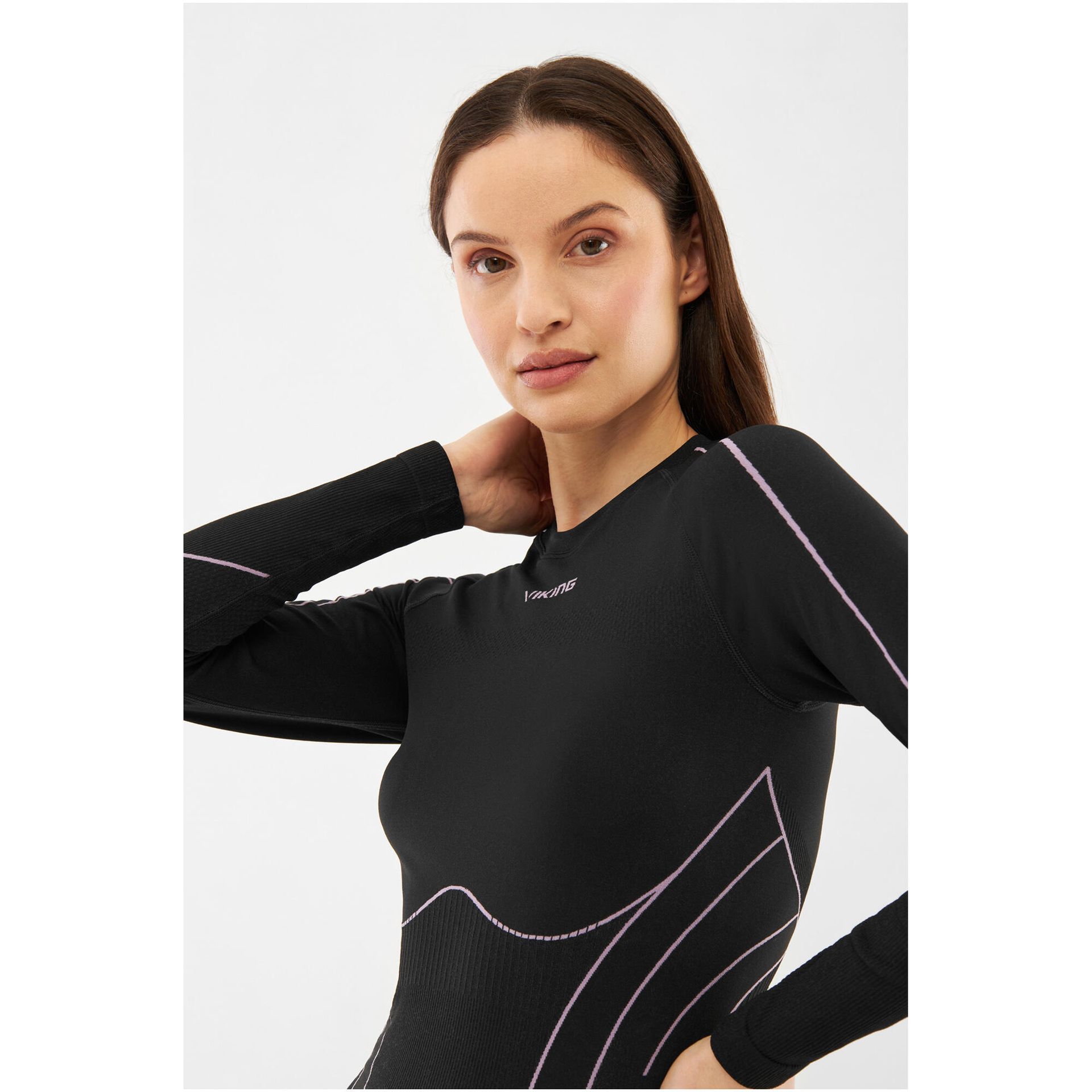 Bluza termoaktywna damska Viking Etna 2.0 Longsleeve Bamboo 0948 czarno-fioletowy XS