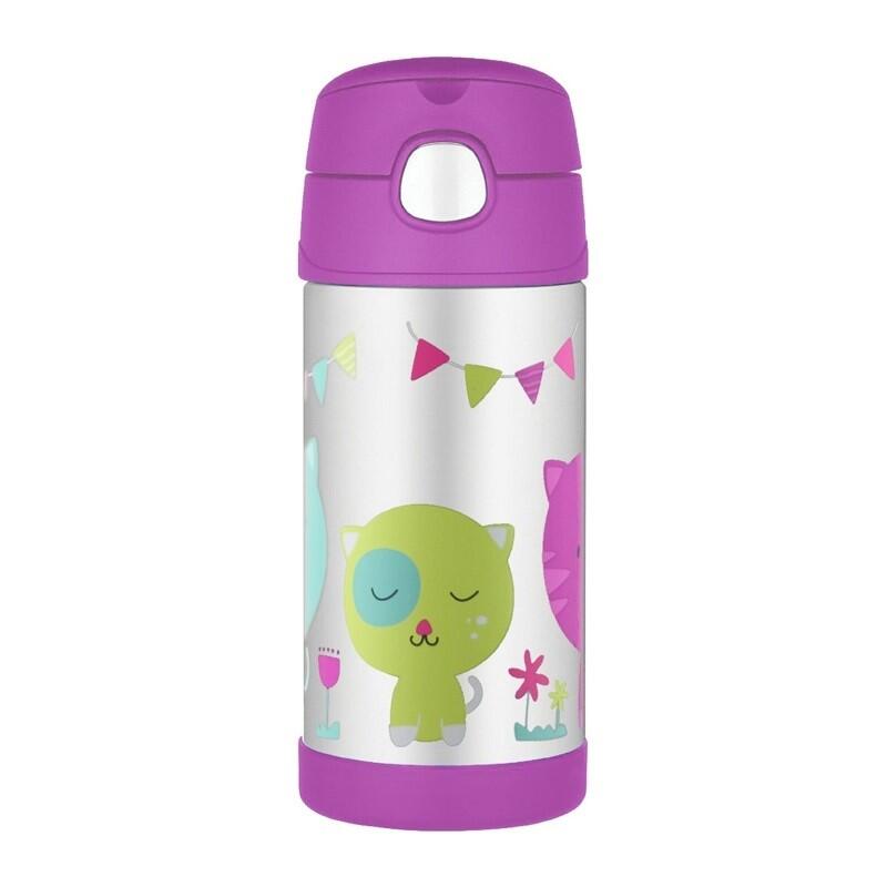 Thermos Termos dziecięcy ze słomką 355 ml motyl 12001B