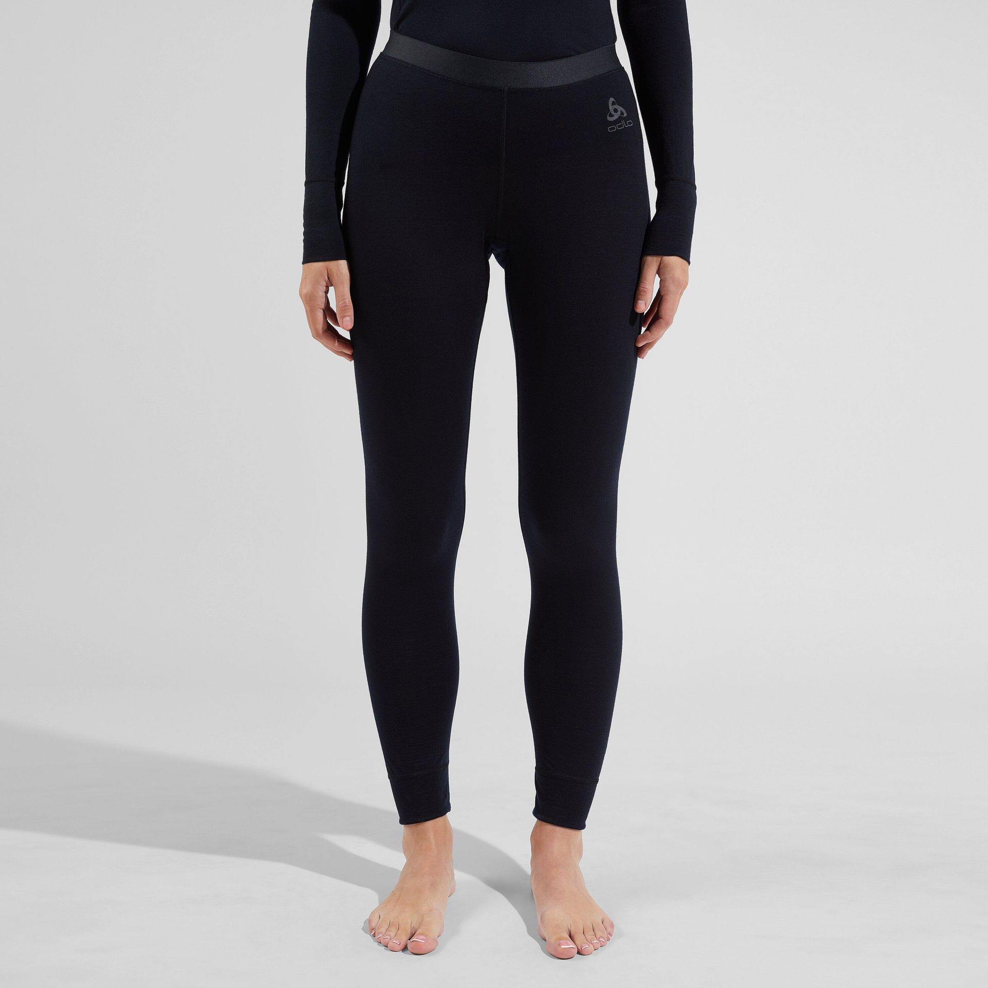 Legginsy Termoaktywne Damskie Odlo Merino 200 111801/15000 - Czarne - L