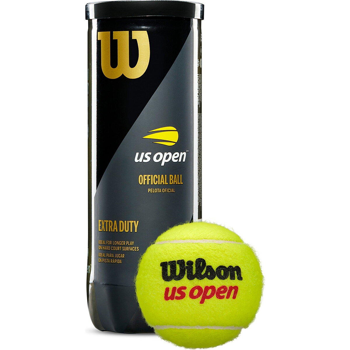 Wilson US Open XD tennisbal (3-CAN), żółty 5576