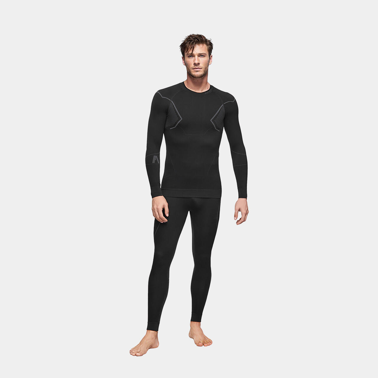 Bielizna Termoaktywna Męska Alpinus Active Base Layer Set - Czarna