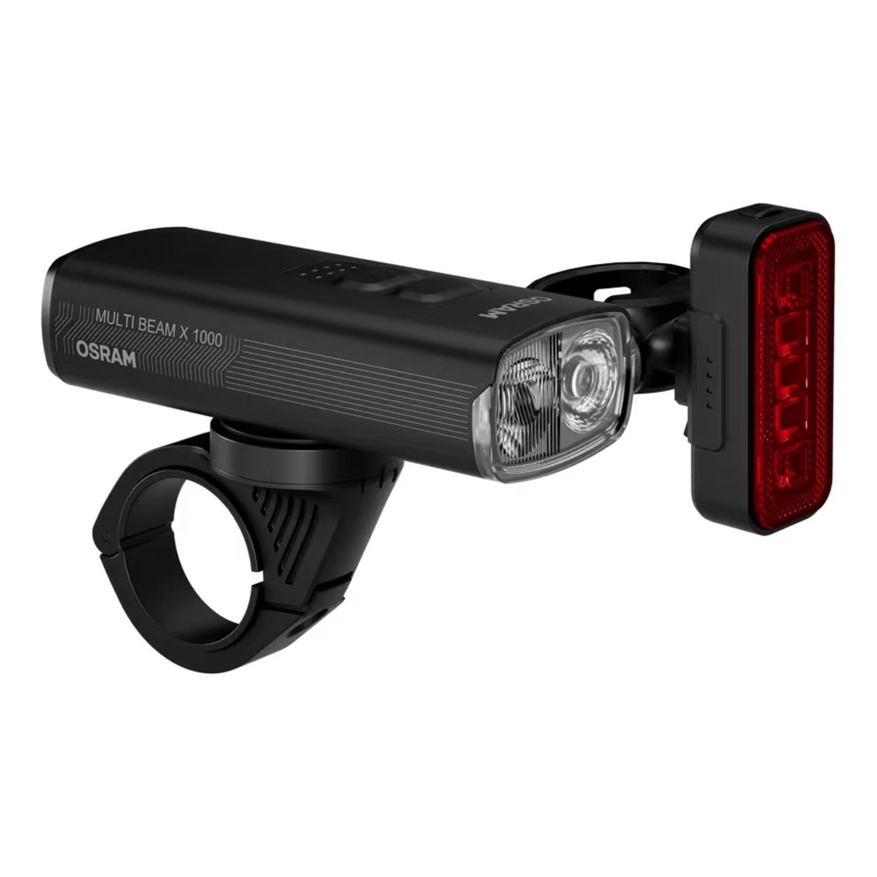 Przednie i tylne oświetlenie ładowane przez USB-C Osram Multi Beam X1000