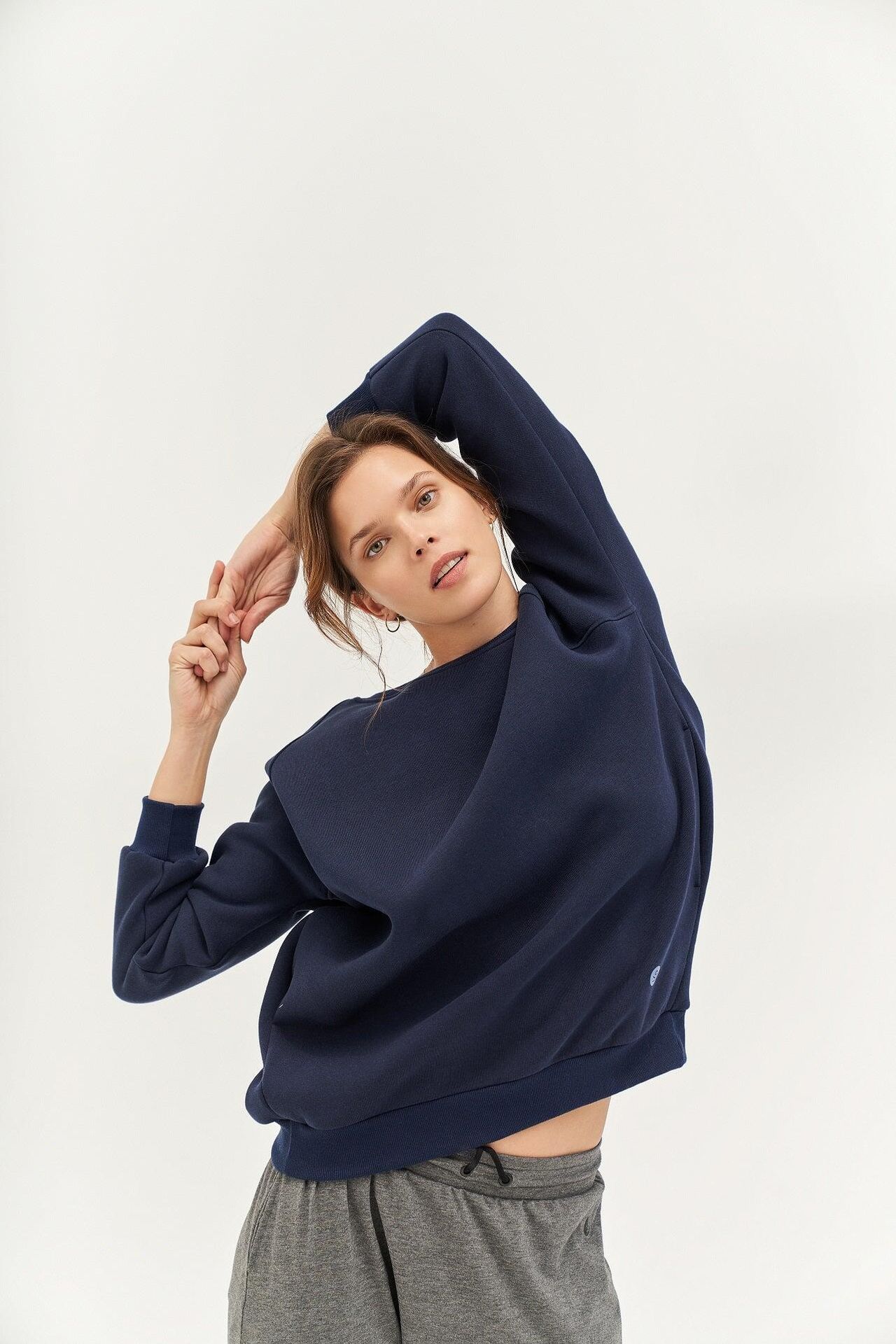 Bluza do jogi Moonholi Cozy AF Oversize Sweatshirt z bawełnianej dzianiny