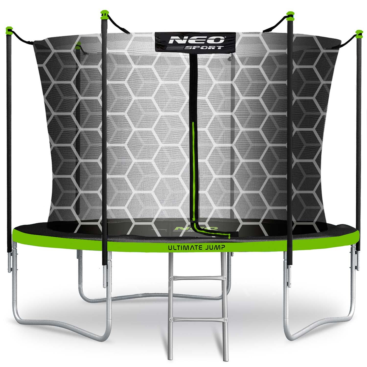 Trampolina ogrodowa Trampolina ogrodowa 8ft/252cm z siatką wewnętrzną i drabinką