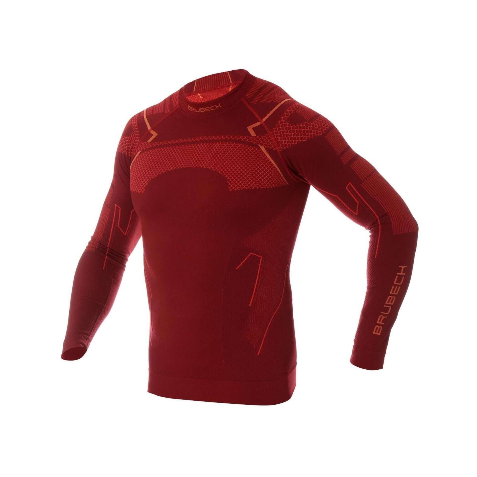Brubeck, Bluza męska THERMO bordowy XL, BRUBECK LS1304M