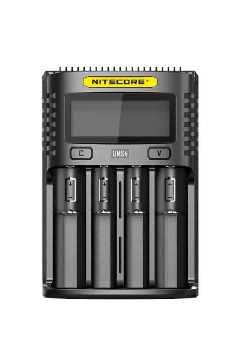 Nitecore Uniwersalna ładowarka UMS4 3000 mA USB dla dorosłych unisex czarna dł. 159 x szer. 107 x wys. 41 UMS4
