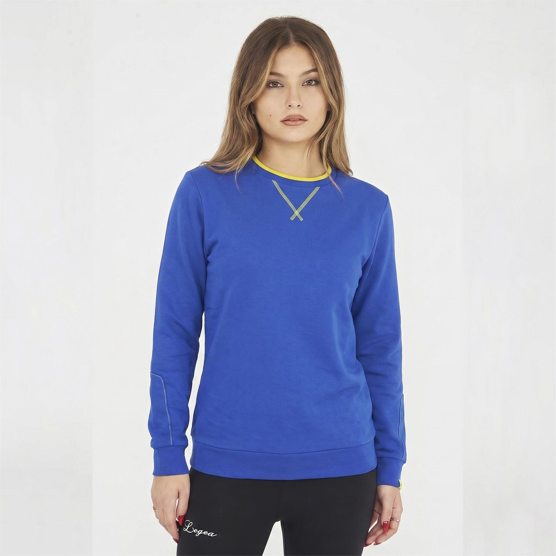 Bluza damska z bawełny NEBI niebieska