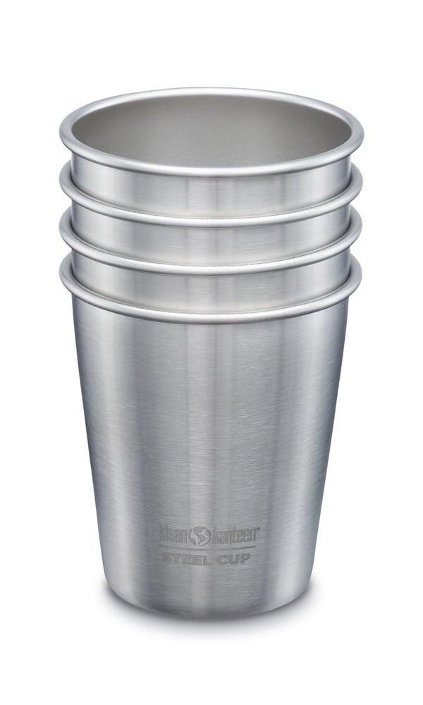 Klean Kanteen zestaw szt. kubek 296 ML Cup, Brushed Stainless ze stali nierdzewnej, 8020179 KSSC10-4PK