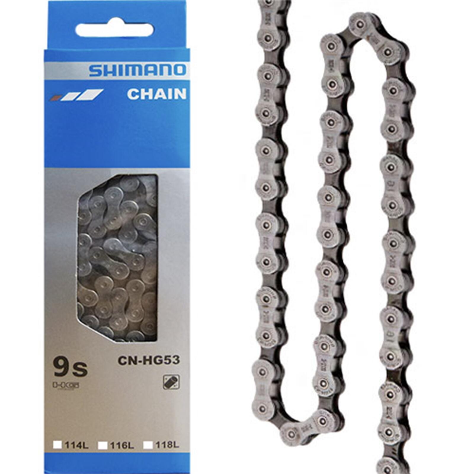 Shimano Shimano Deore CN-HG53 Łańcuch rowerowy 9-rz., grey 116 ogniwa 2020 Łańcuchy E-CNHG53C116I