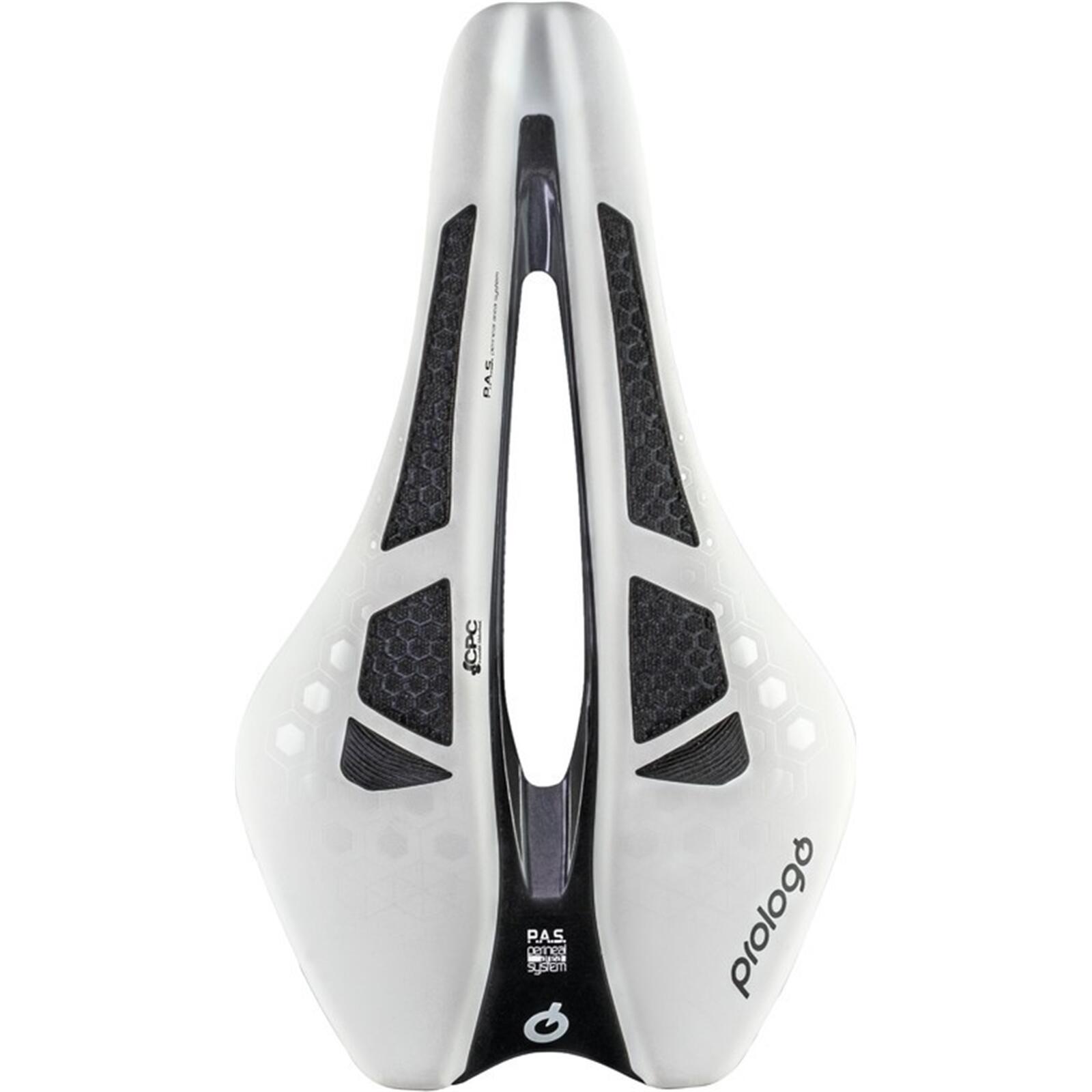 Siodełko Dimension TRI 143 Nack Unisex biały/srebrny