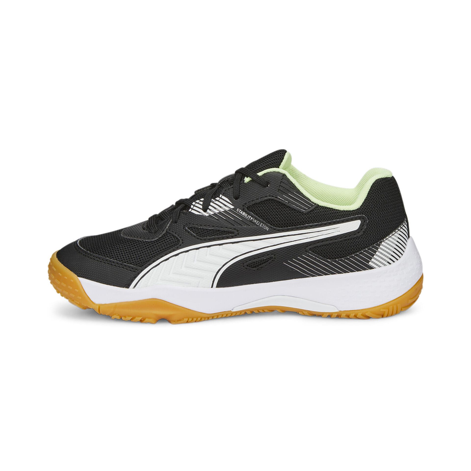 Buty do piłki ręcznej dziecięce PUMA Solarflash Jr II puma black/puma white/fizzy light/gum