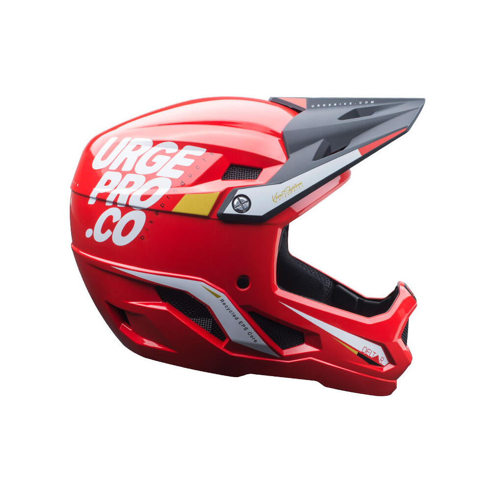 Kask rowerowy Deltar full-face, czerwony