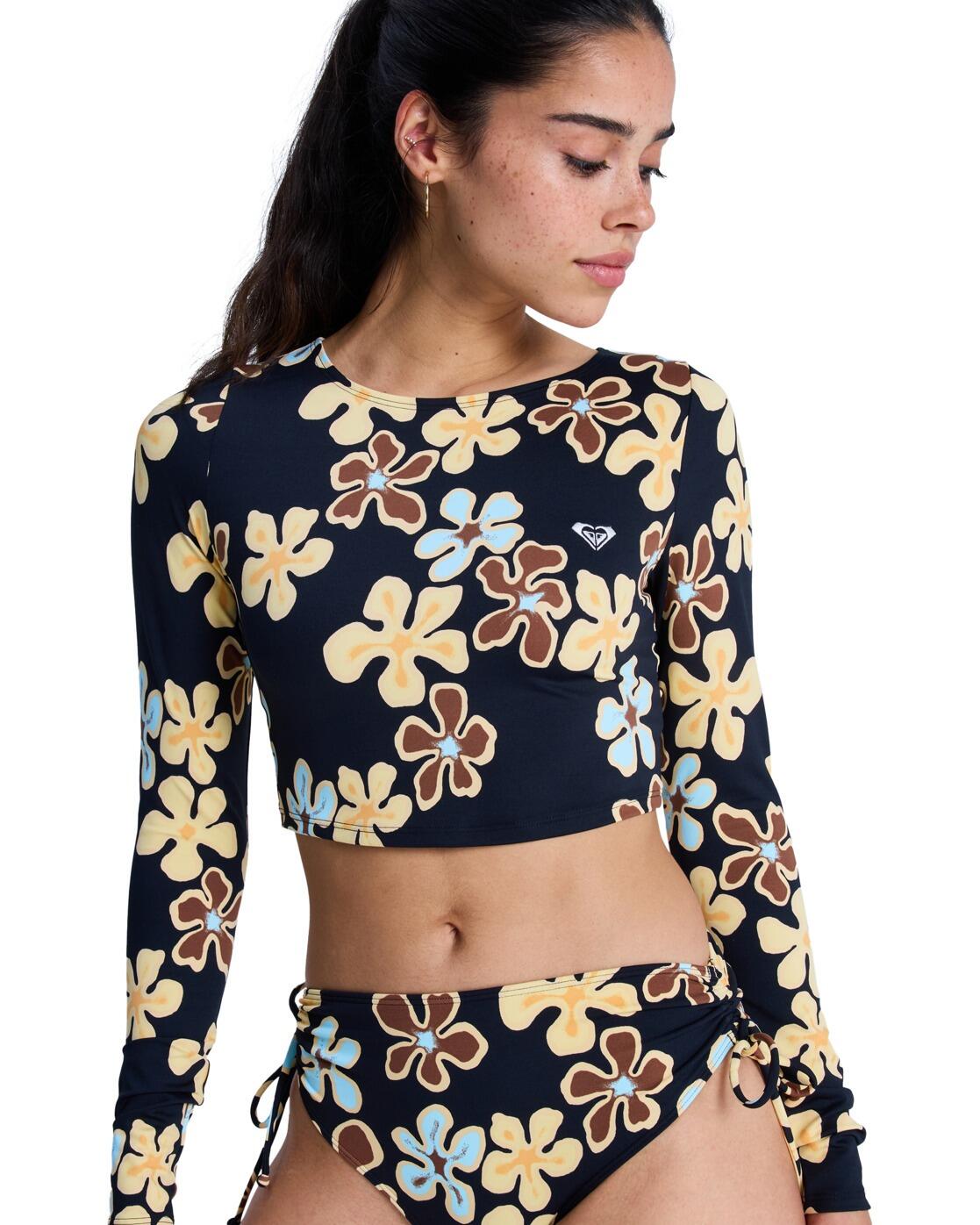 Krótka koszulka z długim rękawem rashguard damska THE BEACH BABE
