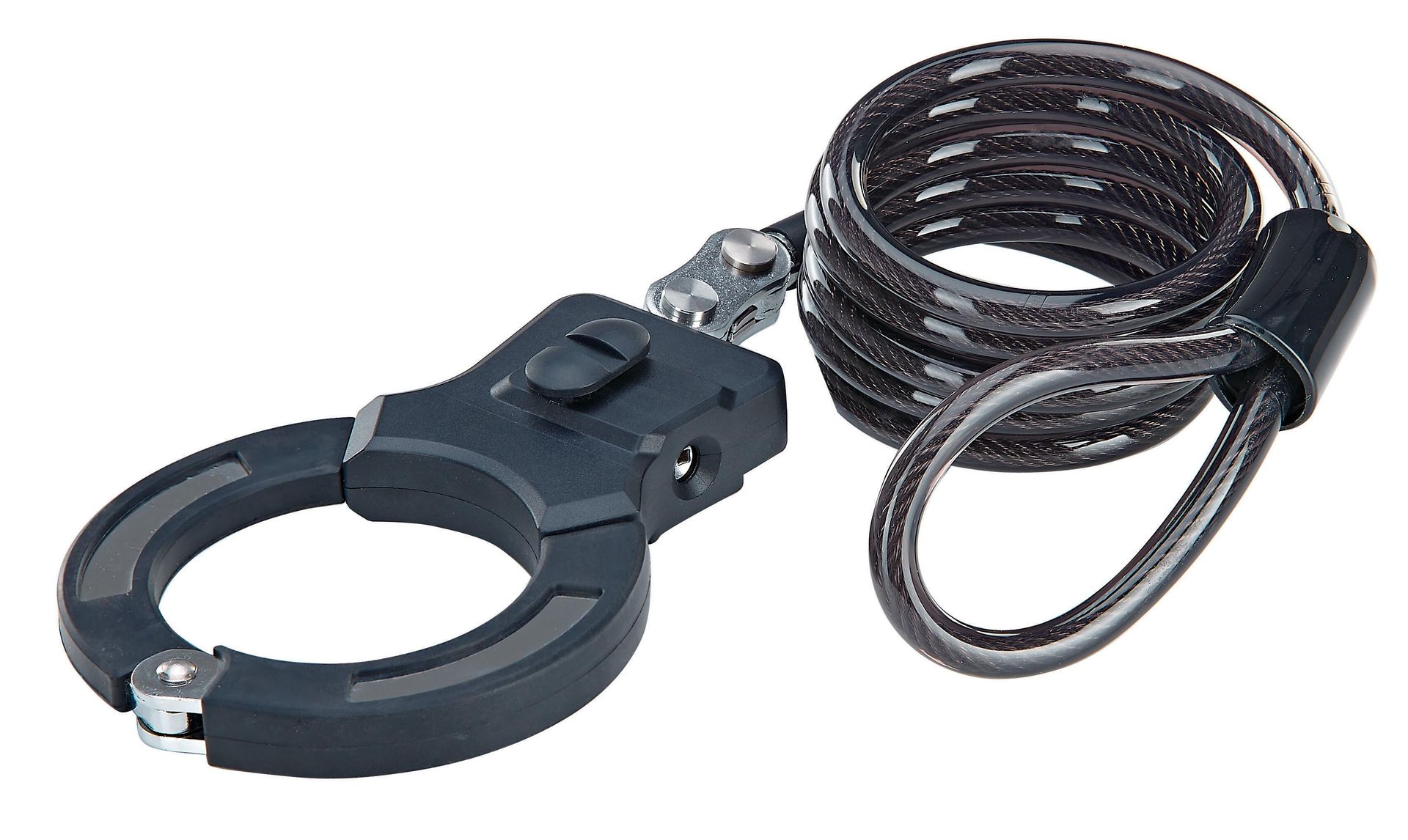 Zamek na kajdanki i spiralny kabel