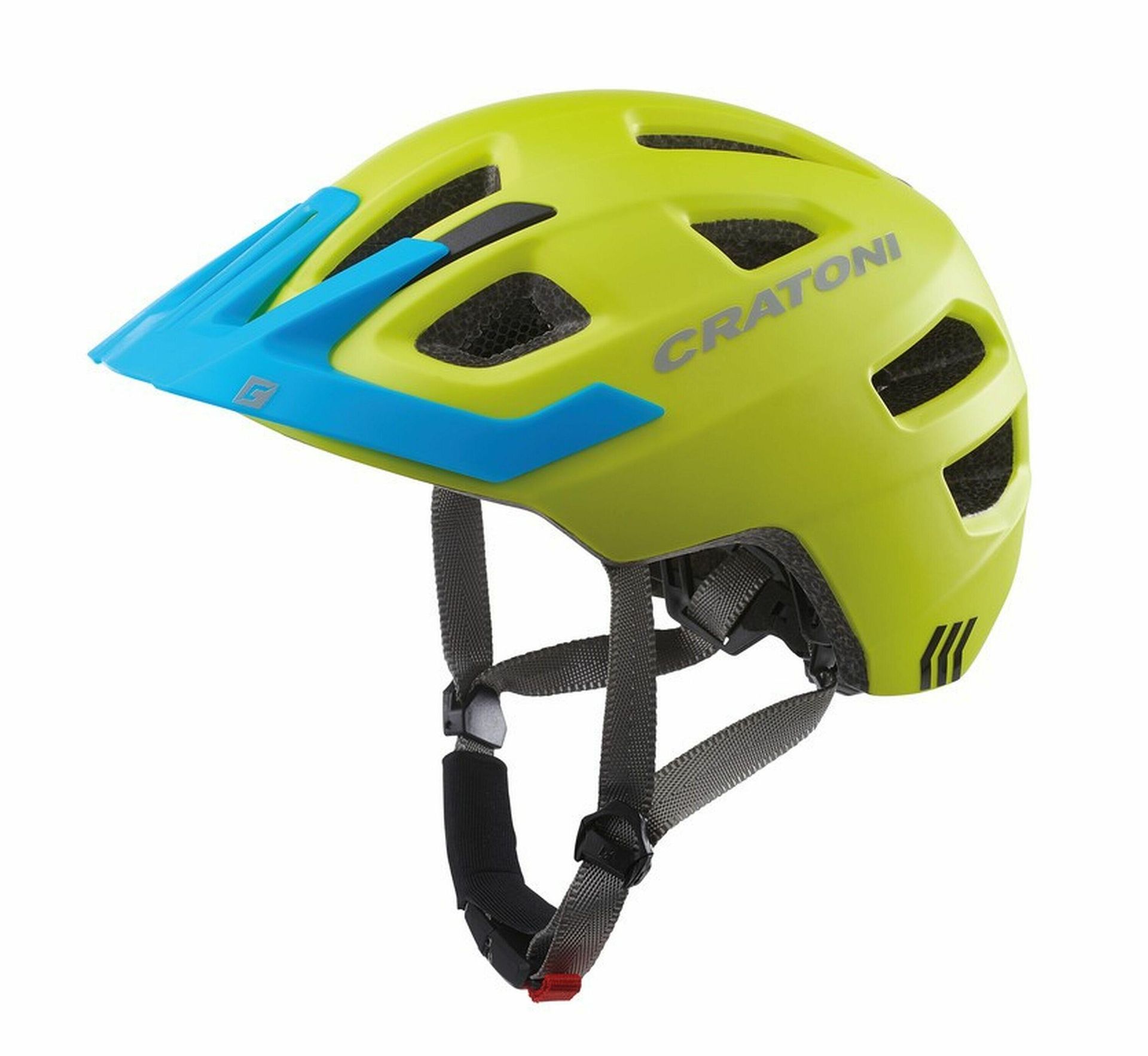 Cratoni Maxster Pro Kask Dzieci, lime/blue matte S/M | 51-56cm 2020 Kaski dla dzieci 2015064025