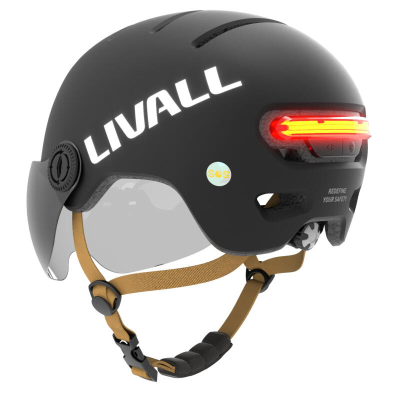 Livall Kask Miejski Livall L23 z Szybką Czujnikiem Upadku SOS i LED L23-L-WHT