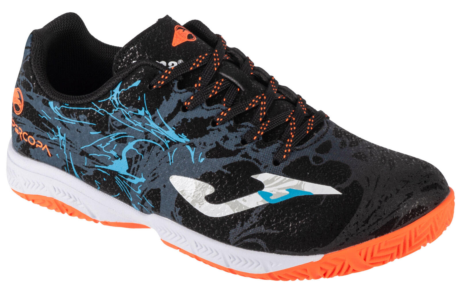 Buty piłkarskie dziecięce Joma Super Copa Jr IN black/turquoise