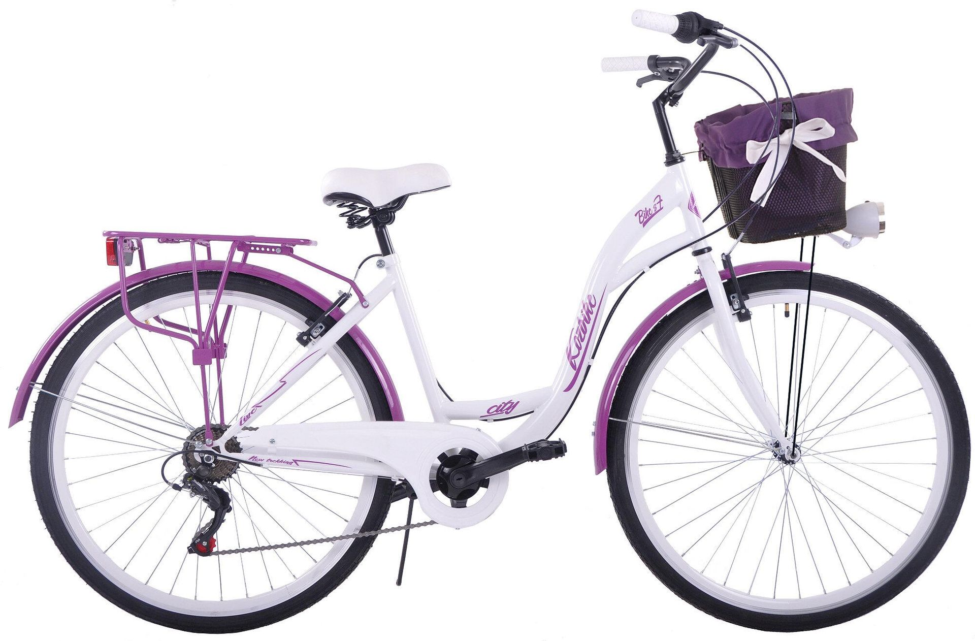 Kozbike City rower 28 7s biało-fioletowy (M3P7)