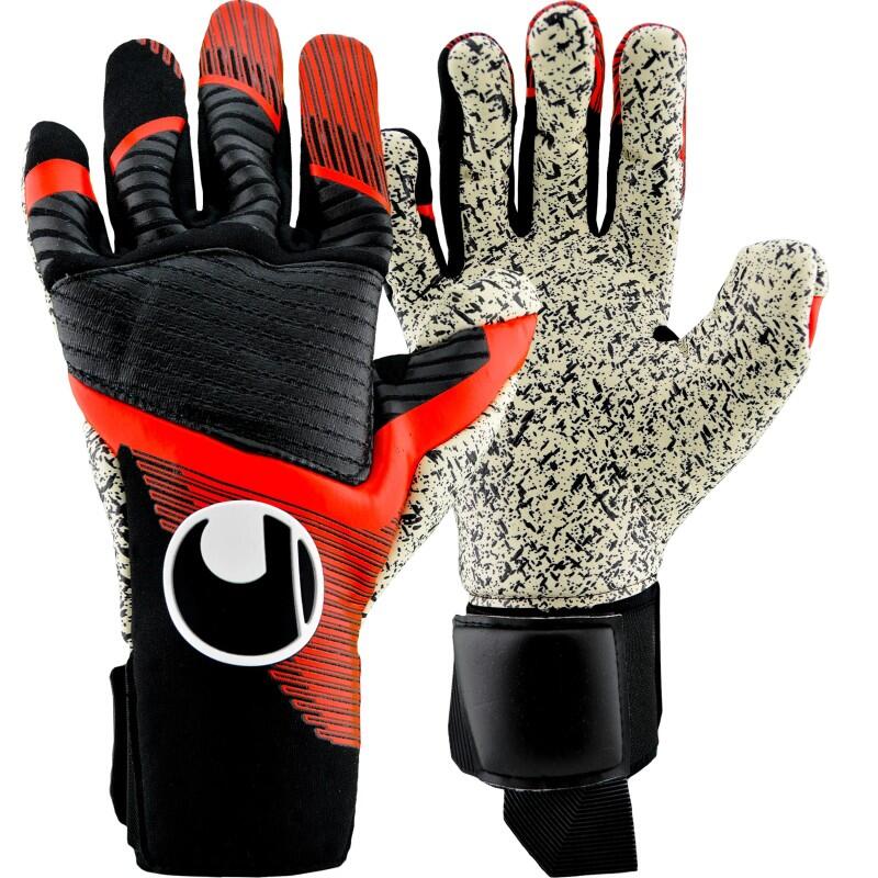 Rękawice bramkarskie uhlsport Powerline Supergrip+ Reflex czarne/czerwone/białe