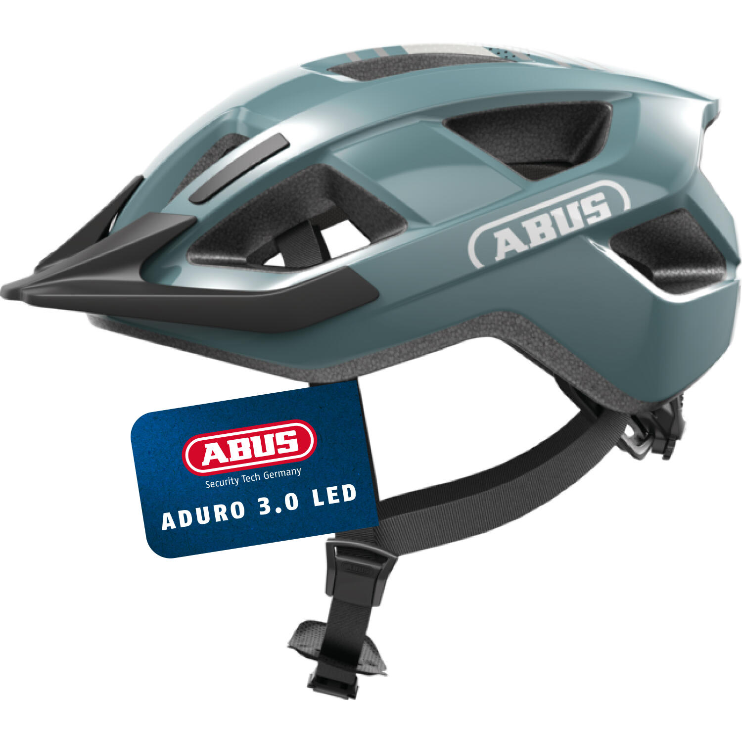 ABUS Aduro 3.0 LED Glacier Niebieski Miejski ( M)