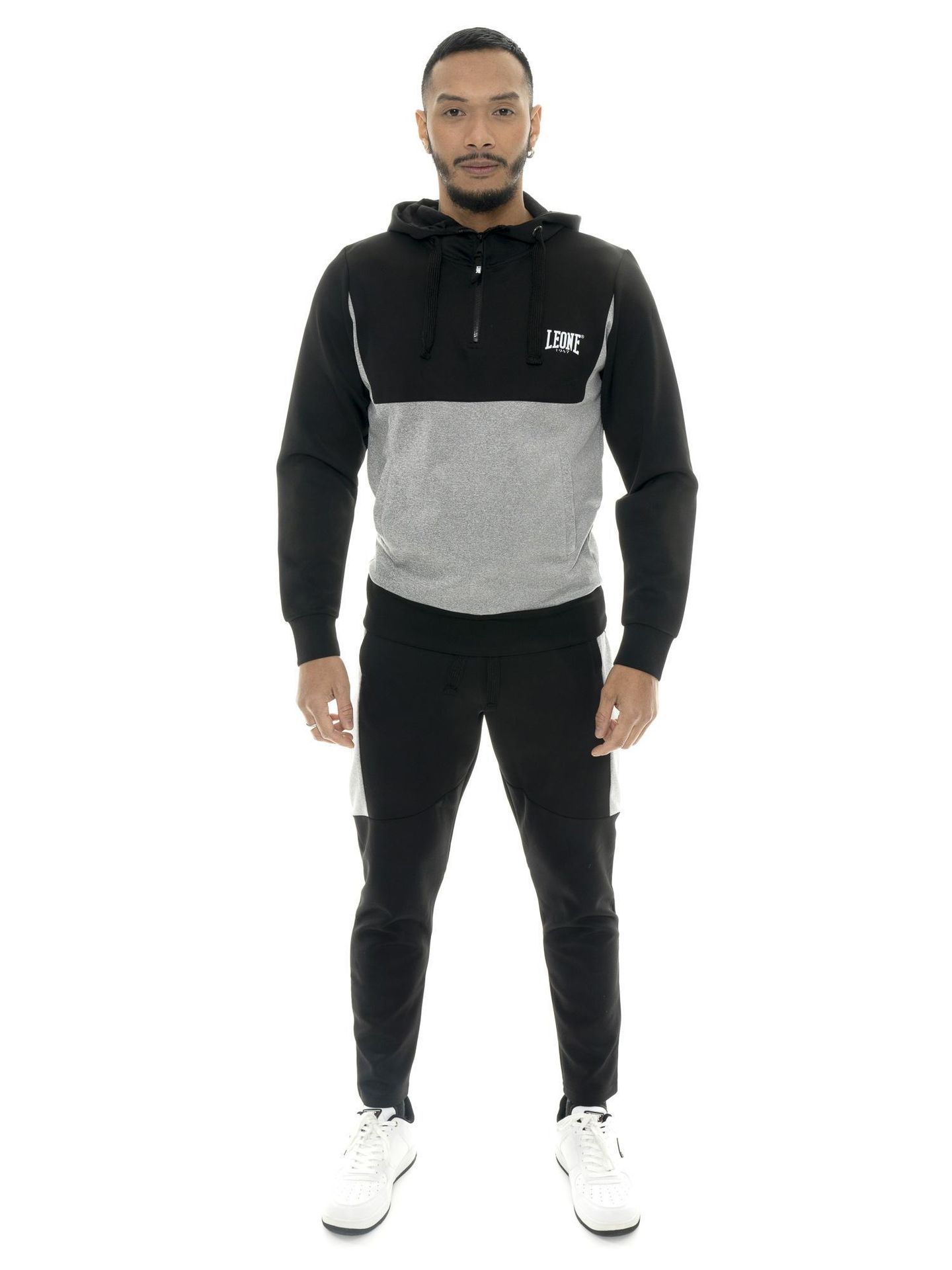 Dres męski Leone 1947 Apparel Tech z kapturem i zamkiem techniczny materiał