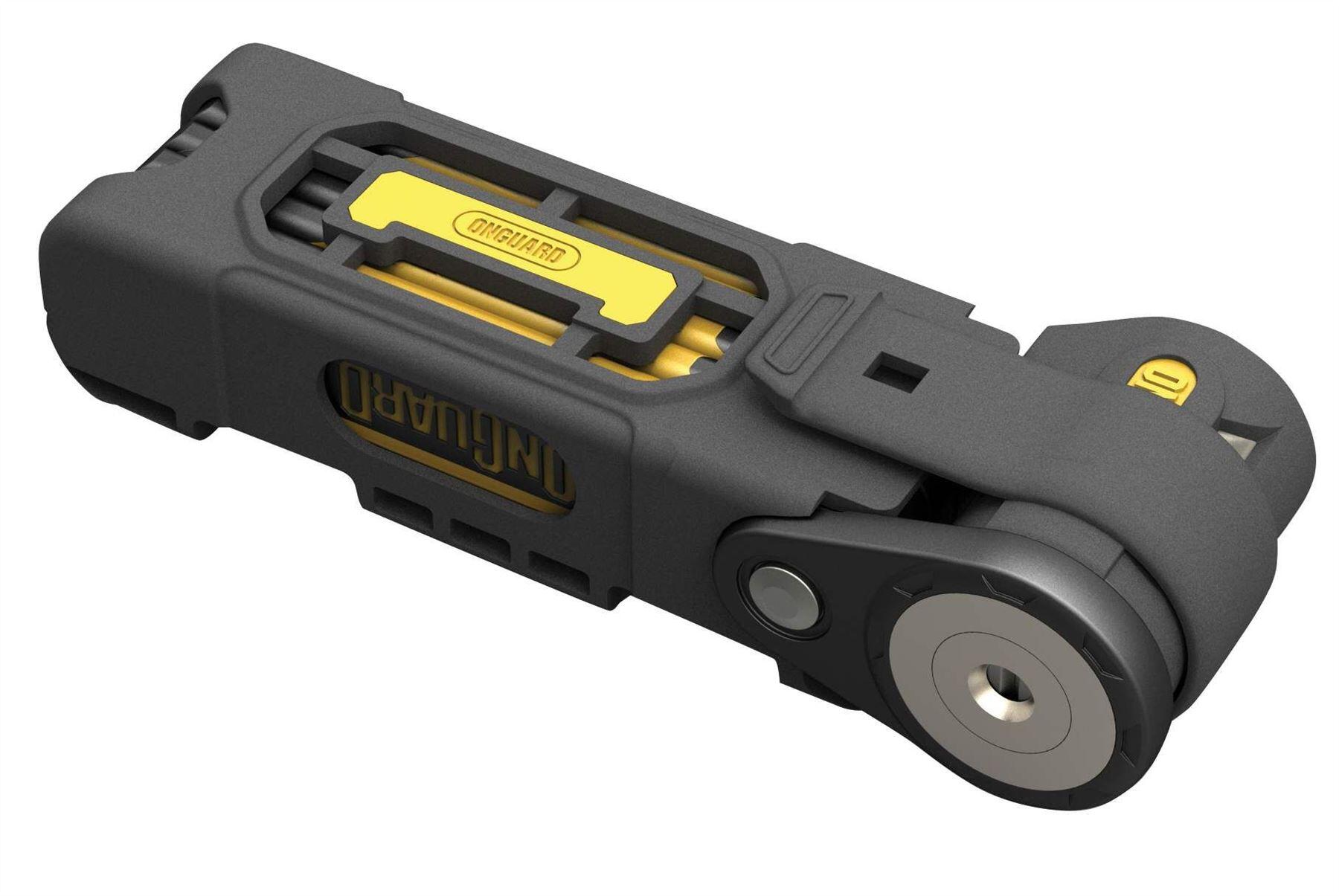 Onguard Zapięcie rowerowe Heavy Duty Link Plate Lock K9 SKŁADANE 8114 102,5cm 5 x Klucze z kodem ONG-8114 SS16