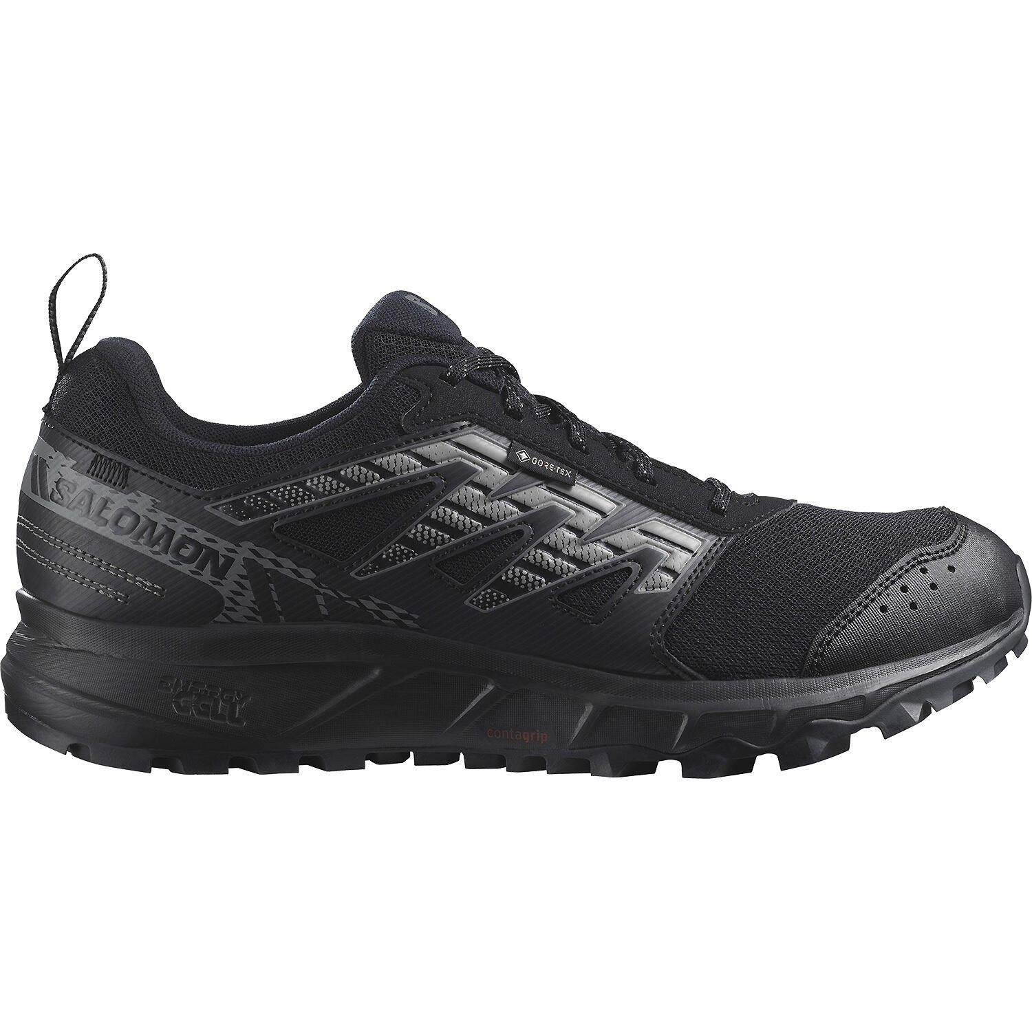 Salomon Męskie buty trekkingowe Gore-TEX Hiking Shoe, czarne/pewter/szare (Frost Gray), 47 1/3 EU, Black Pewter Frost Gray, 47 1/3 EU