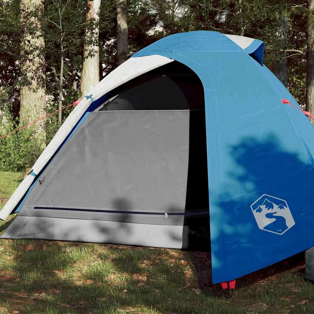 vidaXL Namiot kempingowy, 2-os., niebieski, 264x210x125 cm 185T, tafta