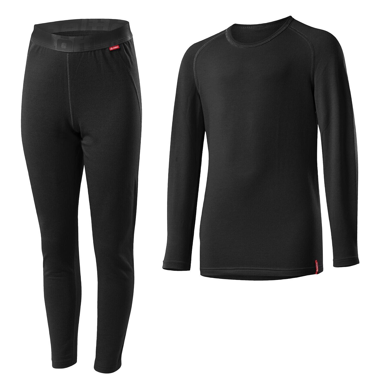 LÖFFLER zestaw bielizny dziecięcej, składający się z legginsów i bluzy, z materiału Transtex warm, czarny 10758_990_116