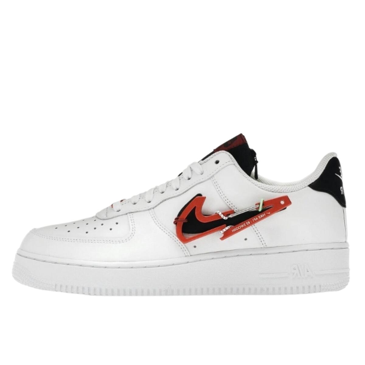 Nike Air Force 1 Low Premium Carabiner White Swoosh Red