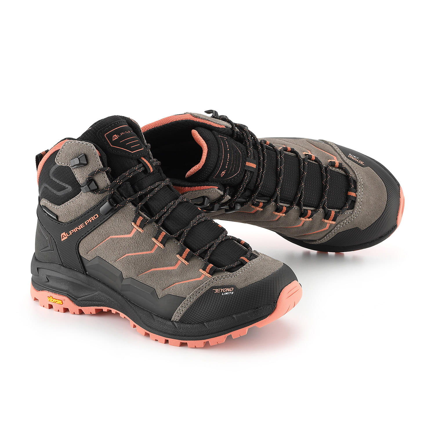 Buty wysokie trekkingowe damskie Alpine Pro Crede k.pomarańczowy r.36